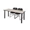 Kee Rectangle Tables > Training Tables > Kee Table & Chair Sets, 60 W, 24 L, 29 H, Maple MT6024PLBPBK44BK - alternate 1